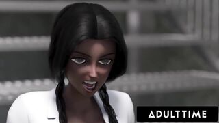 ADULT TIME - CUSTOMER SERVICE Large Titty Shemale Hentai Sex Junkie Gives Coworker GUSHING CREAMPIE After Being Fired