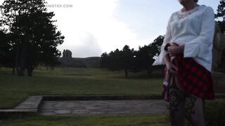 tranny sissy sounding underware outdoors 5