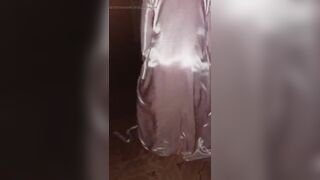 pink satin lengthy dancing