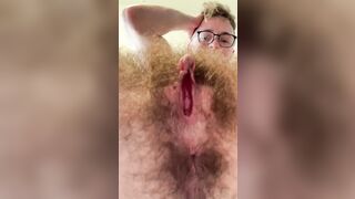 POV - FTM curly snatch face sitting