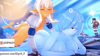 Sexy Shemale Hentai Yiff Slime Angel and Shark - Most Good Slime Manga Porn 4K 60 FPS