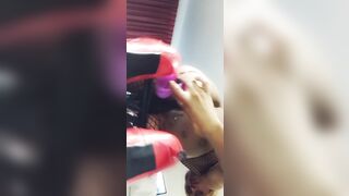 OILED UP WEARING FISHNETS LARGE BUTT GETS VIBRATOR AND ASS PLUG HOT LITTLE SISSY AT MOTEL 6 NEEDS ROD