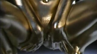 Mad Pornstar complete painted in gold