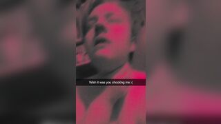 Femboy sissy chokes himself