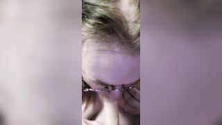 Stoned trans cutie blows sex toy