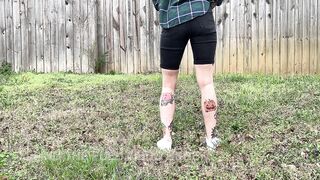 Desperately Peeing Outside