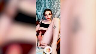 your pretty trans step-sis jerks off your ramrod and butt to make u cum