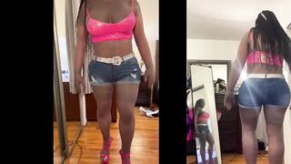 Ebony Honey Danae in hot sexy panties & skimpy top - part 1