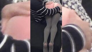 Kitsy gets hand spanked OTK.