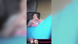 #alexistaylor426 is training hard for her first anal creampie movie scene with giant man and his giant rod