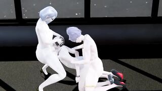 serf employee drilled by 2 shemale hentai bosses