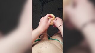 trans pov obscene spunk flow all over toy