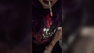 Me clothed up smokin' on the hotel balcony