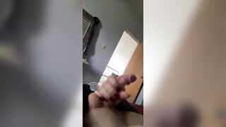 Rubbing my curved gal rod gock on my back. Very hard