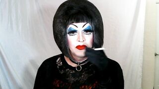 Enormous Makeup Sissy Bitch Smokes and talks messy