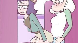 Jackie x Janna screwing in public and creampie hiddenly animation