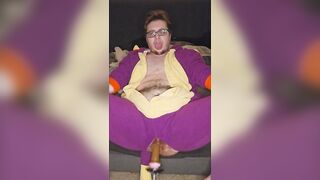 Transman in Onesie Bangs Moist FTM Cunt with Bang Machine on HIGH (BBC Sex Tool)