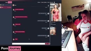 I chat with my wife in cam and i cum over my breasts