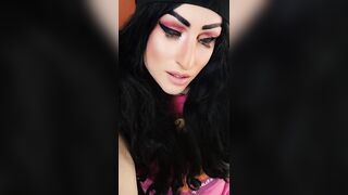 Playing in my fresh fuzzy heels and my bulge in my shorts