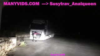 teasing a truck driver for his cum