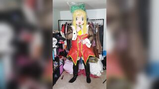 Kigurumi Roll PVC Bunny Dress Breathplay and Hands Free Sex Toy
