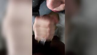 sissy sucks my dick and makes me cum in her throat