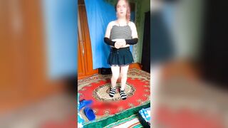 Blue Suit Crossdresser Hot Whore Sissy Homo Male Twink Large Ass Butt Ladyboy Femboy T-Girl MTF LGBT