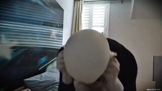 Doris White Pt4! After some pleasure your rubber girlfriend puts her white mask back on!