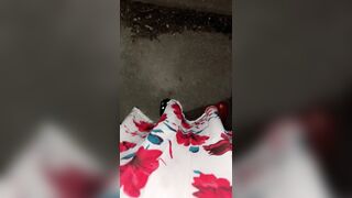 Sissy pee on her walk