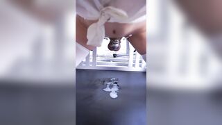 【伪娘】白丝伪娘假吊慰菊高潮射精