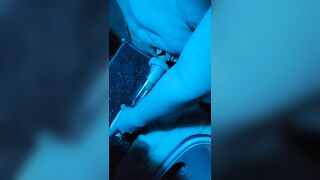 Transman have his fake rod and masturbating like a guy