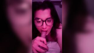 Corporalist Trans hotty Patty sucks sextoy topless