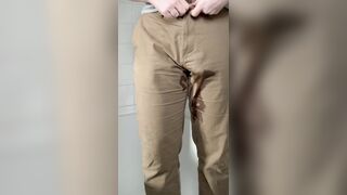 Desperately trying to take off panties in advance of soaking 'em using STP (real desperation omorashi)