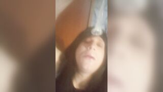 Excited floozy femboy eat semen