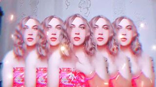 In the street lengthy hot clothed ladyboy dancing in the public