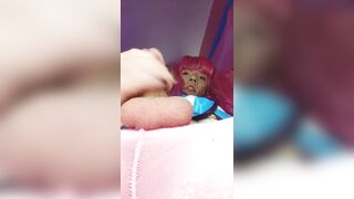 shemale hentai ahri cosplayer plays with her hard weenie(spunk fountain)