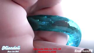 MLONDOLL sexdoll gets all 5 holes filled with soaked cum