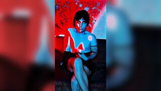 Seductive Vampire Stylish: Rocking Fishnets and Mini Skirts with Flair