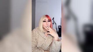 Smokin' sissy bitch full feminization with catsuit and boots