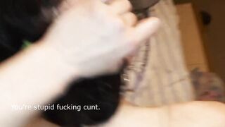 Silly sissy angel Alina suck wang, take jock in booty, and drink cum from cock-sock like a slut