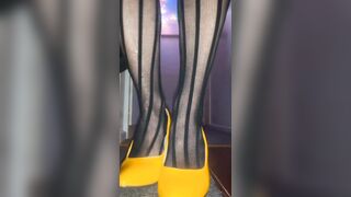 Blue steel costume and nylons teasing