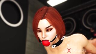 A youthful hawt breasty sweetheart has ass slam with sexy tranny in isolation chambers