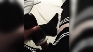 Femboy Bangs his Toy on Camera