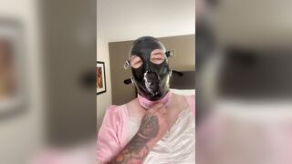 Trans gagged &vibrator fresh collar