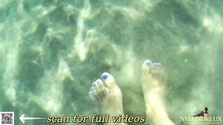 Fishnet Stocking in Sea and Beach