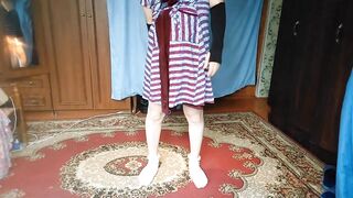 HAWT JIZZ FLOW. Handless Large Load Cumming Cute Ladyboy Crossdresser Cosplayer Model Sissy