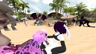 Fur Doggy Beauty gives Sloppy Blow Job