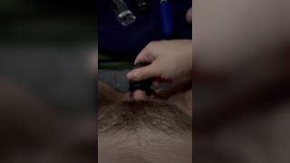 Trans Puppy Male Uses FTM Stroker Toy to Play with Massive TDick