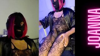 Joanna Sissygasm during a live stream - Sissy Wench Crossdresser Femboy Hands free cum Ruined climax