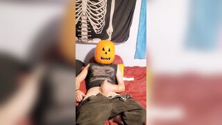 Trans Pumpkin Beauty Touches Herself